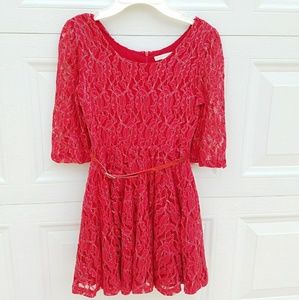 Red shimmery formal dress size 10 (worn one time)